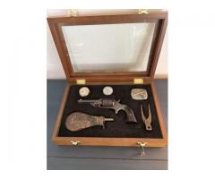 ANTIQUE extremely rare James Reid Model 4 , Dual Ignition .32 Revolver
