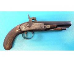 R.S. Clark English London Single Shot Pistol Percussion .50 Cal