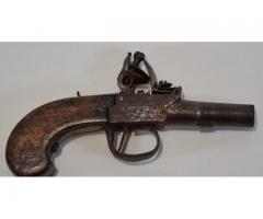 British Screw Barrel Pistol Wall Hanger Antique