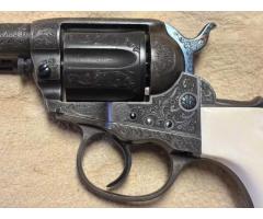 Engraved Antique Colt Lightning 1877 Revolver