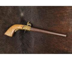 European .62 Caliber Percussion Single Shot 9” Boot Pistol, Antique
