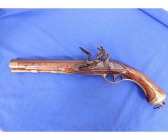 Rev War Era 1760s German Left Handed Flintlock Military Pistol