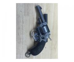 Antique Dutch police revolver, manual safety, nickel plated