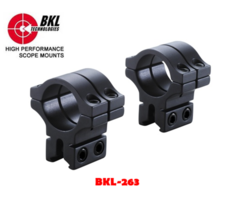 BKL-263 1 inch 2 Piece 1″ Long Double Strap Dovetail Medium Scope Mount