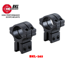 BKL-263H 1 inch 2 Piece 1″ Long Double Strap Dovetail High Scope Mount