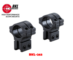 BKL-263H 1 inch 2 Piece Double Strap Offset Medium Scope Mount