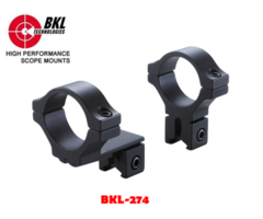 BKL-274 1 inch 2 Piece 0.6″ Long Single Strap Offset Medium Scope Mount