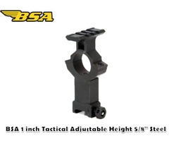 BSA 1 inch Tactical Adjustable Height 5/8″ Steel Scope Rings