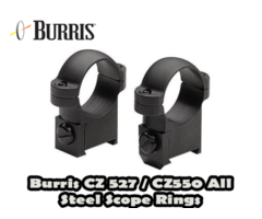 Burris 1 inch BRNO/CZ 527 Solid Steel Rifle Scope Rings
