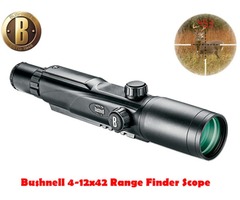 Bushnell Yardage 4-12×42 Range Finder Mildot Reticle Rifle Scope