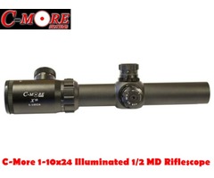 C-More x10 Zoom 1-10×24 Illuminated Half Mildot Riflescope