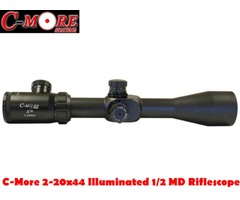 C-More x10 Zoom 2-20×44 Illuminated Half Mildot Riflescope