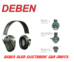 Deben Slim Electronic Ear Muffs / Hearing Protectors